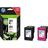 HP 301 Black & Colour Ink Cartridge Combo Pack - N9J72AE