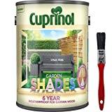 New 2018 Improved Formula Cuprinol Garden Shades Urban Slate 5L. Now Offers 6 Year Garden Wood Weather Protection. Includes PSP Touch up Wood Care Brush.