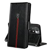 Xiaomi Poco M4 Pro 5G / Redmi Note 11S 5G Case, Magnetic Leather Wallet Card Slots Phone Case, Flip Silicone TPU Bumper Cover with Kickstand, Book Case for Poco M4 Pro 5G / Redmi Note 11S 5G Black