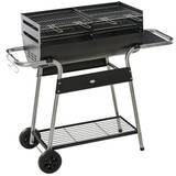 Outsunny 130cm Portable Charcoal BBQ