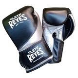 Cleto Reyes Velcro High Precision Training Boxing Gloves - Black/Silver