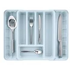 Minky Cutlery Drawer Organiser, Extendable Cutlery Sorter, Kitchen Storage & Organisation, Utensil Holder, Kitchen Accessories, Cutlery Trays, Kitchen Tools & Gadgets, UK Made (Slate Blue)