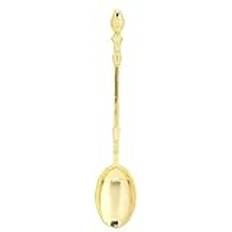 Swan Shape Stainless Steel Spoon Tableware Kit with Zinc Alloy Holder (Gold)