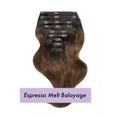 240-300g Ultra Volume Clip In Remy Human Hair Extensions Extra Thick Hair Extensions, 18" (240g) / Espresso Melt Balayage
