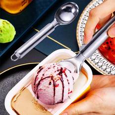 1pc Stainless Steel Ice Cream Scoop, Fruit Ice Cream Scoop - silvery - One Size Fits All