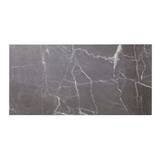 GoodHome Elegance Grey Gloss Plain Marble Effect Rectangular Ceramic Floor Tile Sample