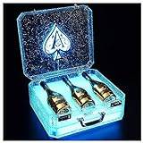 Colorful Quicksand Ace of Spades Champagne Vip Bottle Giver Display Stand Led Light, Wine Bottle Display Stand with Led Light for Bar/Hotel/Nightclub/Private Party LED