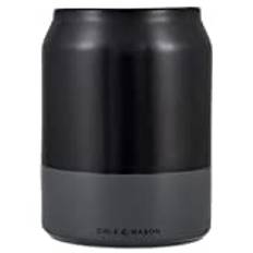 Cole & Mason Linton Black/Grey Utensil Pot Holder, Kitchen Utensil Organisation, Countertop Utensils Storage Jar, Ceramic, (H) 160 mm x (D) 120 mm