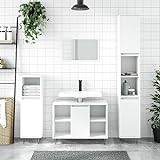 DCRAF Nice Cabinets & Storage Vanity Units Bathroom Vanity Units-Bathroom Cabinet White 30x30x100 cm Engineered Wood