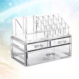 Cosmetic organizer clear acrylic makeup drawers jewellery holder box storage uk