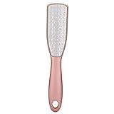 Foot Scraper, Stainless Steel Feet Scrubber Dead Skin Double Sided Foot Callus Remover for Callus Dead Skin(rosa pink)