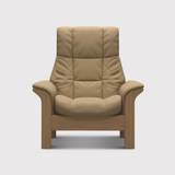 Stressless Windsor High Back 1 Seater Sofa Quickship, Neutral Leather | Barker & Stonehouse
