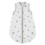 Grey Stars Organic Cotton Baby Sleep Bag - 2.5 Tog - 0 to 6 Months - Grey Stars