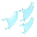 Gonetre Water Sports Surfboard Fins Soft Top Tri Fin Set PVC Plastic for Surfing Water Sports with Screws Blue 21 * 20 * 5CM Surfing Water Skiing