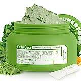 ZealSea Superfood Purifying Clay Mask Kale Anti-oxidation Facial Mask Nourishing Detox Spa face Mask with Vitamin C/E for Anti-Acne, Pore Tighten, Brighten Cleansing 150g