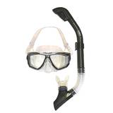 Promate Panoramic 4 Window Mask and Dry Snorkel Combination Set - Clear