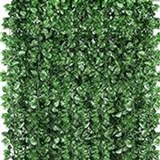 ZYIGYI 360 Feet 48 Pack Fake Greenery Hanging Garland, Ivy Leaf Plants, Vine Leaves, Fake Flowers Foliage for Bedroom Garden Wall Decor