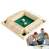 Holdes Shut Box Game - Wooden Math Games - Bar Games for Parties and Gatherings, Strategy Game for Learning Addition, 2-4 Player, Enhances Math and Decision-Making Skills