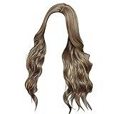 Hair Chalk 24in Light Brown High Temperature Silk Synthetic Fiber Hair Fashion Sexy Beautiful Suitable For Everyday Party Lace Front Wigs Straight Hair (C-Light Brown, One Size)