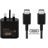 Genuine Samsung 25W Super Fast Adaptive Mains Plug/Wall Charger & Type C Cable For Galaxy S10, Note10, Note20, S20, S21 5G