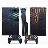 Console and Controller Accessories Cover Skins for Sony PS5 Slim Disc Edition,Carbon Fiber Protective Wrap Cover Vinyl Sticker Decals for Playstation 5 Slim,Game Console Accessories (0037)