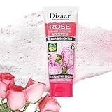 Cleansing Milk Rose Foaming Facial Cleanser,Enriched with Rose Extract,Deep Cleansing and Moisturizing to Remove Blackheads,Maintain the Balance of Water and Oil