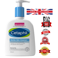 Cetaphil gentle skin cleanser 236ml, soap-free body & face wash for women & men