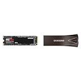 Samsung 990 PRO 2TB PCIe 4.0 (up to 7450 MB/s) NVMe M.2 (2280) Internal Solid State Drive (SSD) (MZ-V9P2T0BW) & flash drive Titanium Gray 64 GB