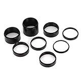 Lens Adapter Ring Extension Tube Set 8PCS 3/5/7/10/12/15/20/30mm, Ring Extension Tube Astronomical Telescope Accessory for Astronomical Telescope Length Extension