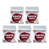 Tassimo Costa Americano Coffee Pods x16 (Pack of 5, Total 80 Drinks) 720 gms