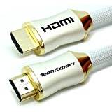 TechExpert HDMI 2.1 cable 8K 4K 120Hz Professional Ultra HD 2160p 1.5m 4.9feet 3D HDR 48GB / Sec eArc white