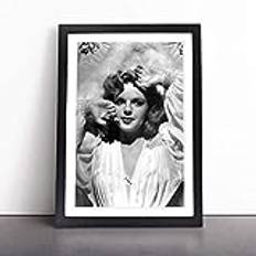 Judy Garland (3) Framed Wall Art Picture Print - Canvas Painting - Modern Home Décor Poster - Ready to Hang for Living Room Bedroom Kitchen - Black A2 (48 x 66 cm)