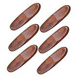 Mikinona 6pcs Solid Wood Chopsticks Spoon Holder Spoons Rests Holders Wooden Chopstick Stand Japanese-Style Chopstick Stand Kitchen Tabletop Spoon Rest Wooden Fork Holder Wood Fork Holder