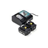 2x Makita BL1830B / 18V LXT batteries + charger (18 V, 3 Ah)