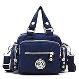 Canvas Beach Tote Nylon Handbag Shoulder Bag Messenger DB Lug Purses And Handbags (Dark Blue, One Size)