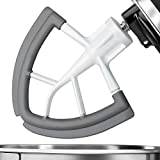 Flex Edge Beater,Mixer Accessory,Attachments for Mixer,Fits Tilt-Head Stand Mixer Bowls for 4.5-5 Quart Bowls,Beater with Silicone Edges,White