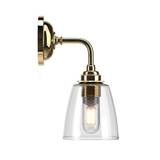 Fritz Fryer Pixley bathroom wall light - Clear, Polished brass - Bathroom Lighting Clear