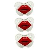 ERINGOGO 3pcs Cute Baby Custom Pacifier Lip Pacifier for Baby Toys Baby Soother Pacifier Mam Pacifier Lovey Party Pacifiers Kiss Lip Pacifier Newborn Pacifier Accessories Infant Care