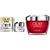 Olay Brightening Eye Cream for Dark Circles 15ml, with Vitamin B3 & Caffeine, Suitable for All Skin Types & Regenerist Night Cream 50 ml