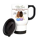 Personalised Best Friends Inspired One who Listen - Don't Judge Themed Birthday Present 14 oz Travel Mug. (White)