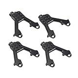 RC Adjustable Mount, Front Rear Shock Hoops Tower Bracket Mount Compatible with Axial SCX10 SCX10ii 90046 90047 1/10 RC Crawler Car (Black)