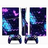 Console and Controller Accessories Cover Skins for Sony PS5 Slim Disc Edition,Carbon Fiber Protective Wrap Cover Vinyl Sticker Decals for Playstation 5 Slim,Game Console Accessories (0044)