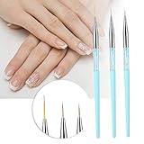 Easy To Operate Gel Nail Polish Pen, Nail Liner Brush, for Home Salon Shop (Blue)