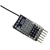 MSCHENZW 1 PCS ELRS 2.4Ghz 5CH PWM ExpressLRS Receiver with 2DBi 2.4G Copper Pipe Antenna PWM/CRSF Protocol PCB+Plastic+Metal for RC FPV Fixed Wing Drone
