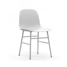 Normann Copenhagen Form chair - metal legs - Steel, White Designer Furniture From Holloways Of Ludlow