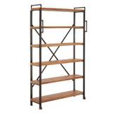 New Foundry Industrial Furniture Fir Wood and Metal Tall Shelf Unit
