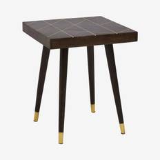 Naro Side Table - Brown Wood / Gold by Fifty Five South
