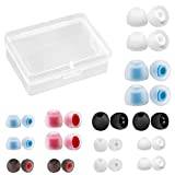 16 Pairs Silicone Earbuds Replacement Earphone Buds Earbuds Ear Tips Earphone Eartips Replacement Noise Isolation Earbud Tips Earbud Caps Small Beats Earbuds Replacement Tips with Case for Earphones
