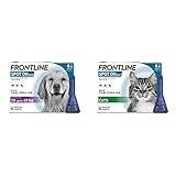 FRONTLINE Spot On Flea & Tick Treatment for Large Dogs (20-40 kg) - 6 Pipettes & Spot On Flea & Tick Treatment for Cats - 6 Pipettes
