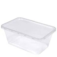 We Can Source It Ltd 50 500ml Plastic Food Containers with Lids | Food Grade BPA Free | Microwave Dishwasher Freezer Safe | Food Storage Meal Prep Lunch Box Kitchen Takeaway
